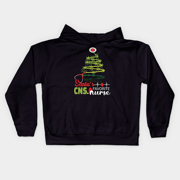 Santa's Favorite CNS Nurse.. CNS Nurse christmas gift Kids Hoodie by DODG99